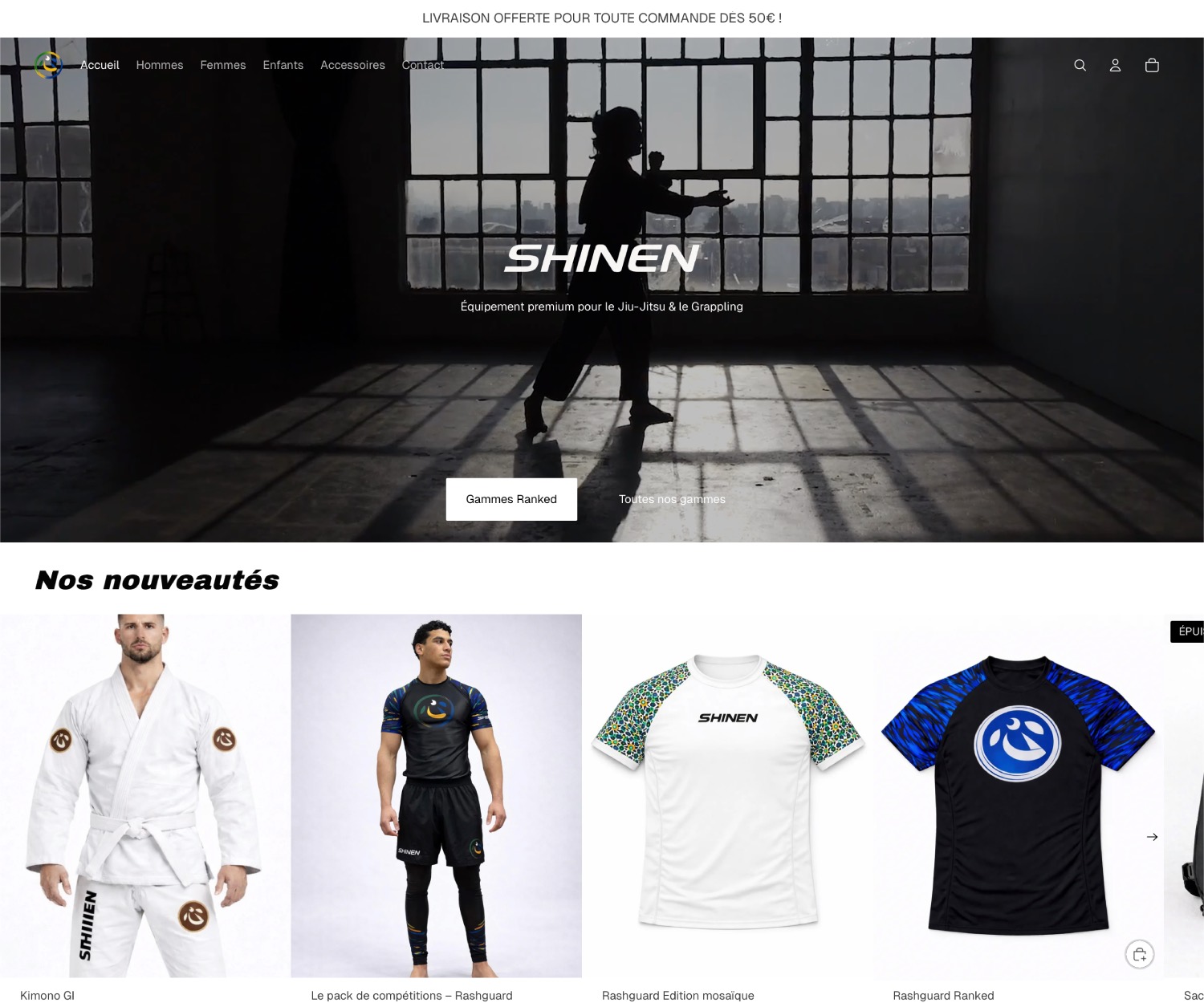 Shinen — Site vitrine